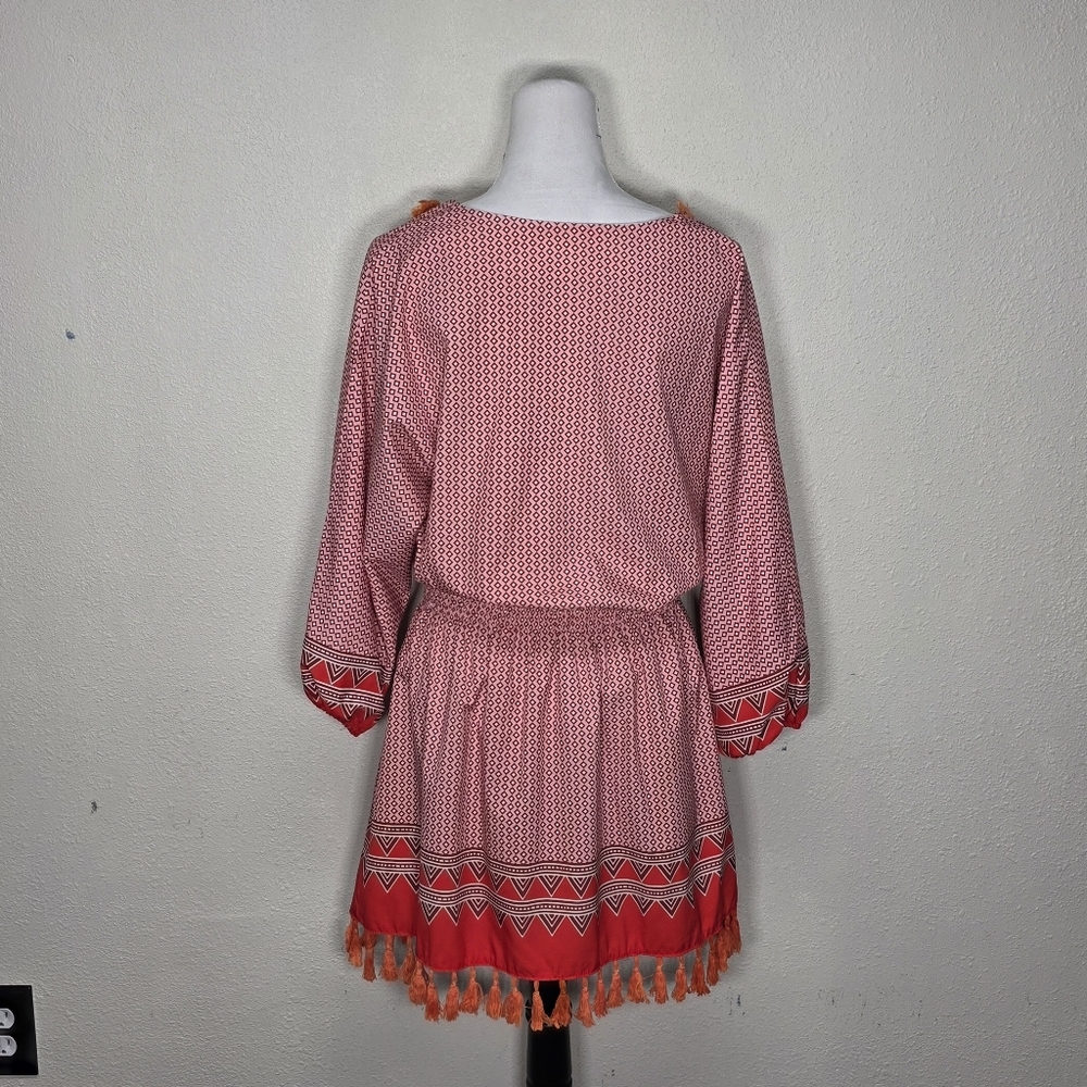 Boho Dress Multicolor Tassel Details Size see measurents - Picture 3 of 6